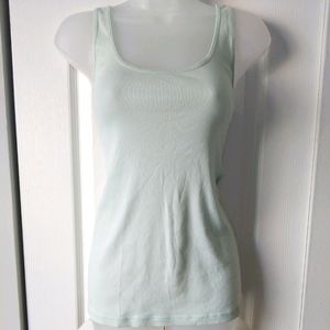 Light Mint Ribbed Racerback Tank Top